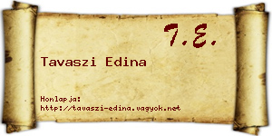 Tavaszi Edina névjegykártya